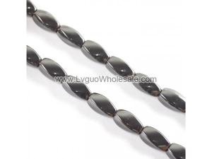 Non magnetic Hematite Beads, Twist,different size for choice & Customized,Hole:Approx 1mm, Length:Approx 15.7 Inch, Sold By Strand